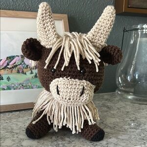 Handmade crochet Highland cow